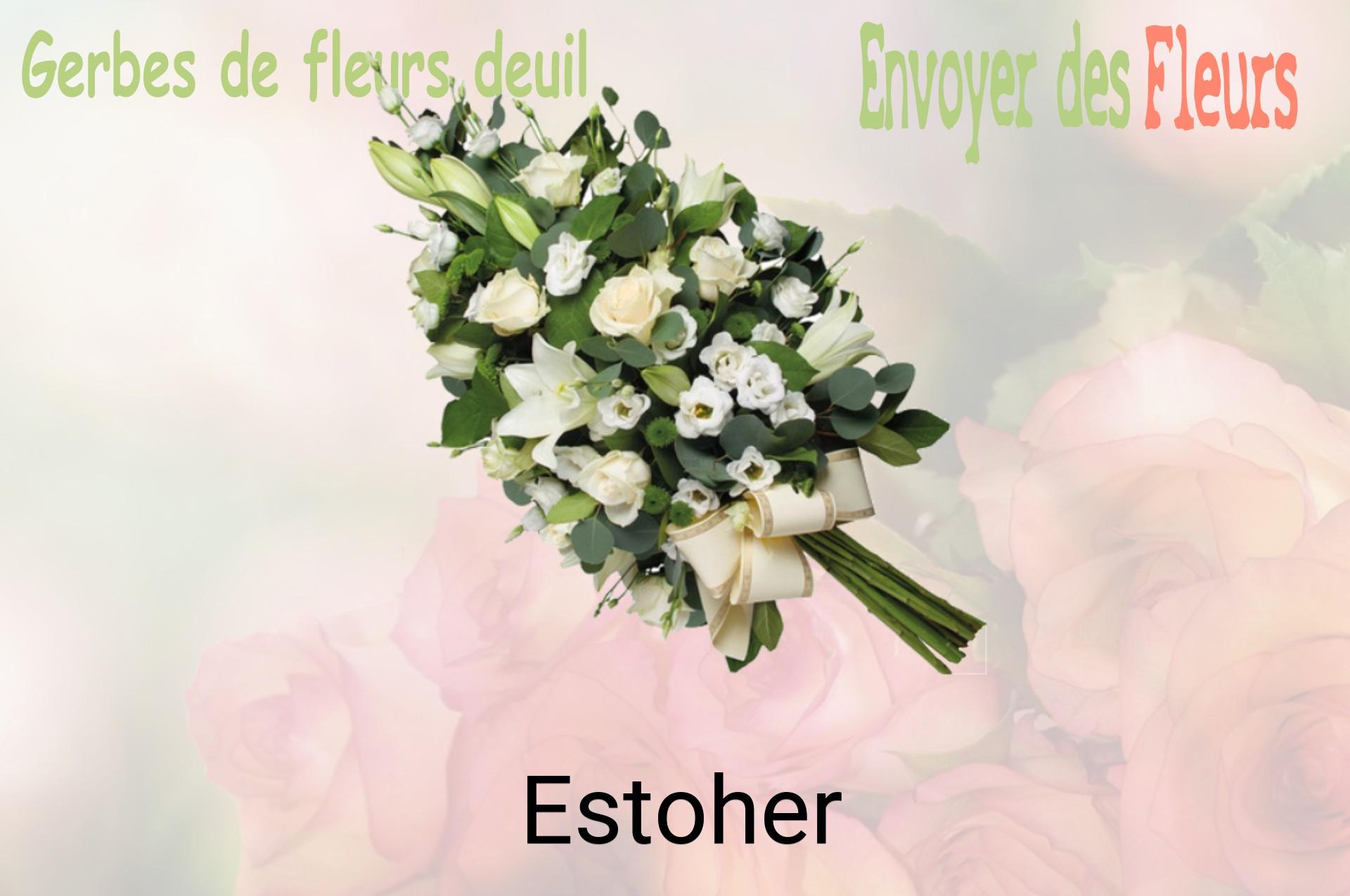Gerbe de fleurs de deuil livrée à Estoher